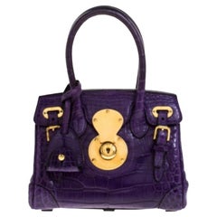Ralph Lauren Purple Alligator Mini Ricky Tote
