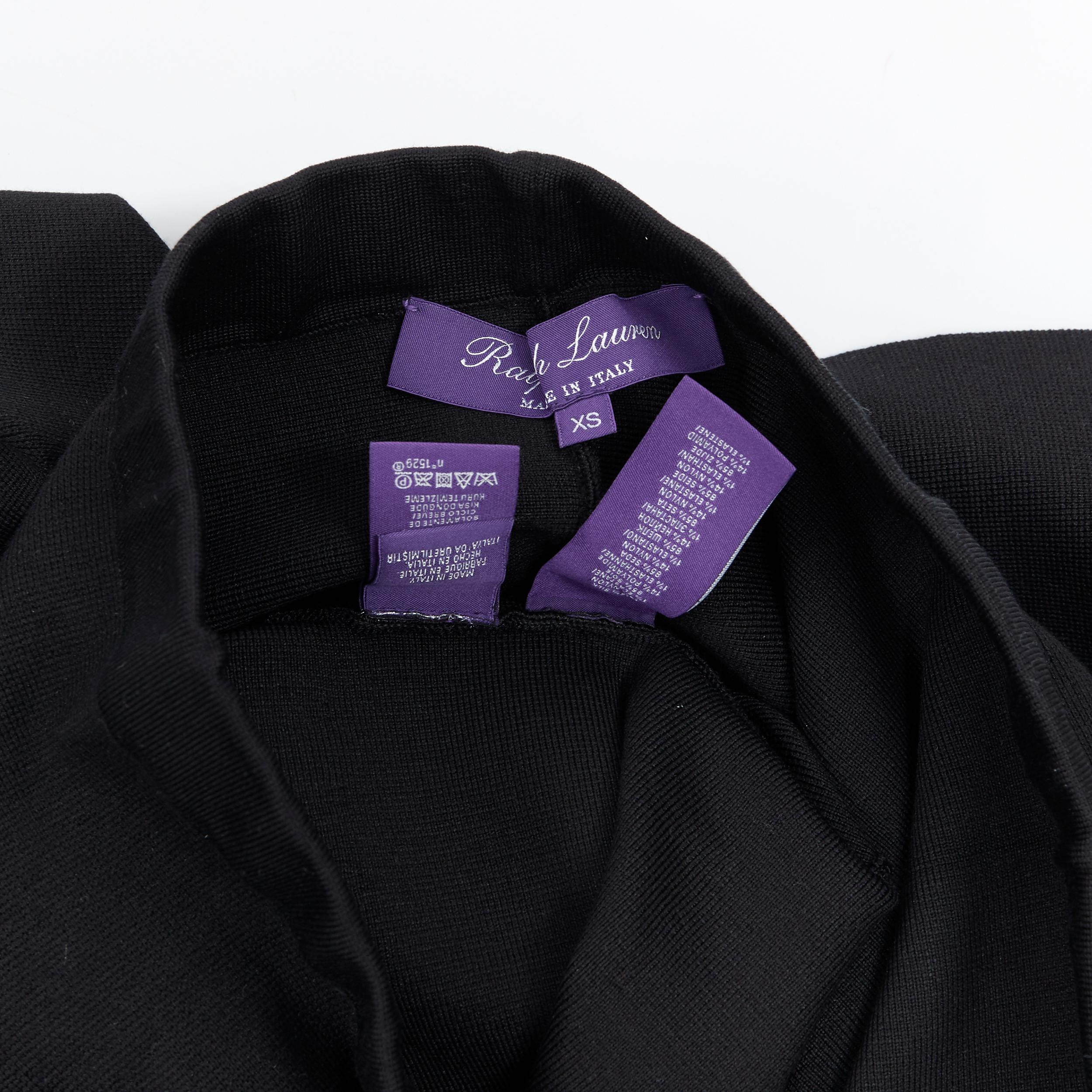 RALPH LAUREN Purple Collection silk rayon heavy knit flared midi skirt XS 23