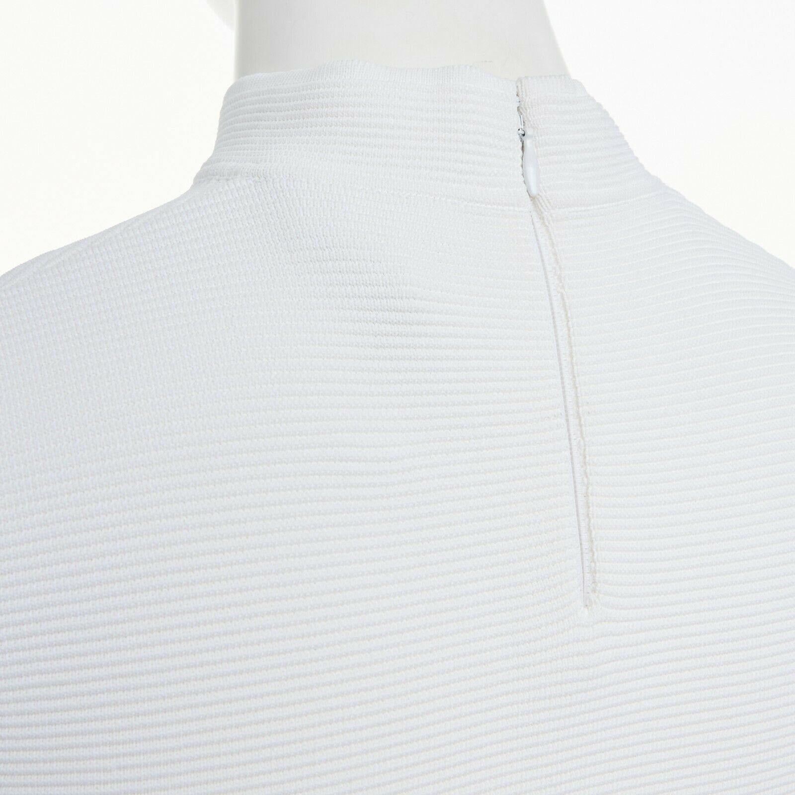 RALPH LAUREN PURPLE COLLECTION white textured knit mock collar vest top S 4