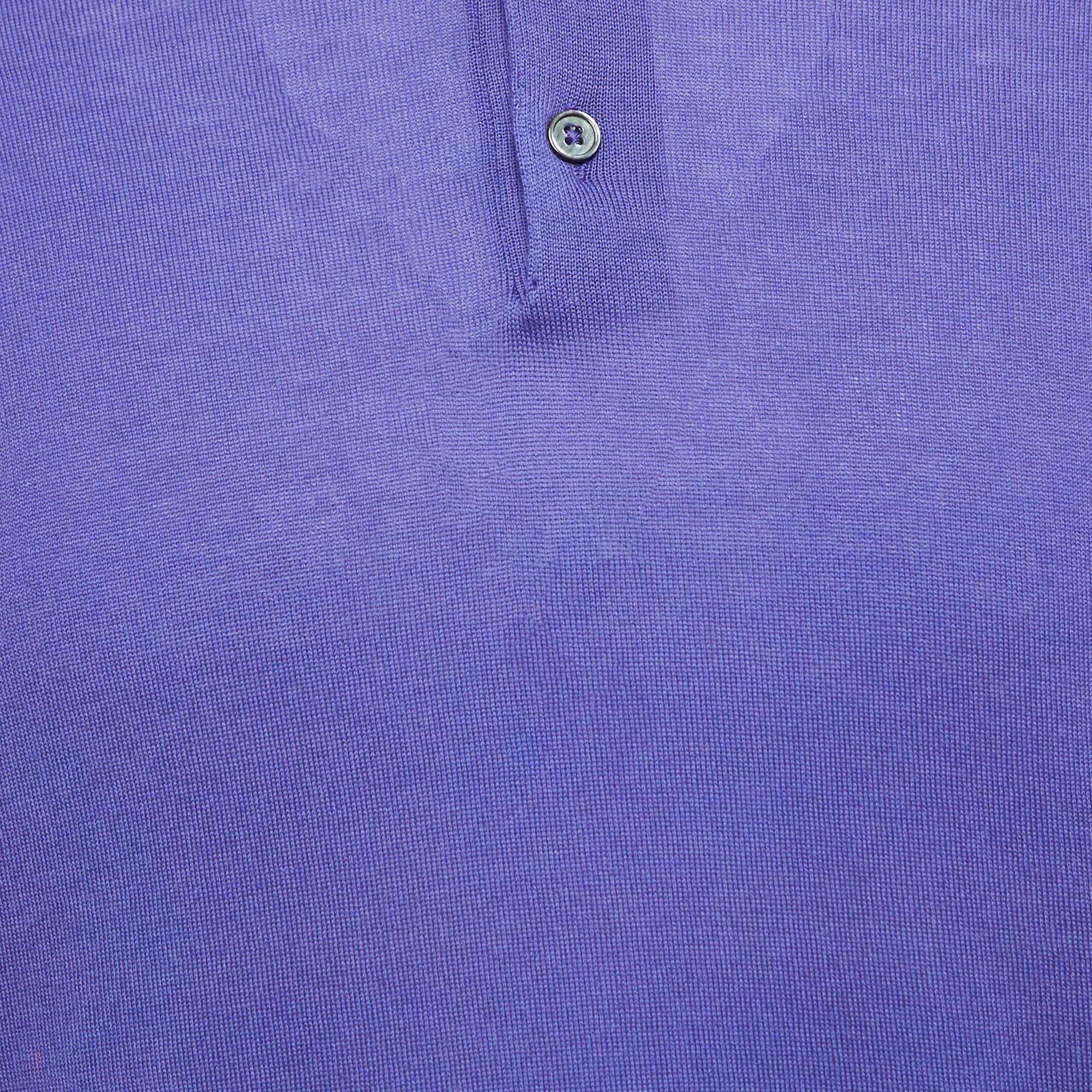 Viola Polo Ralph Lauren in cotone viola a maniche intere M. T. I. in vendita