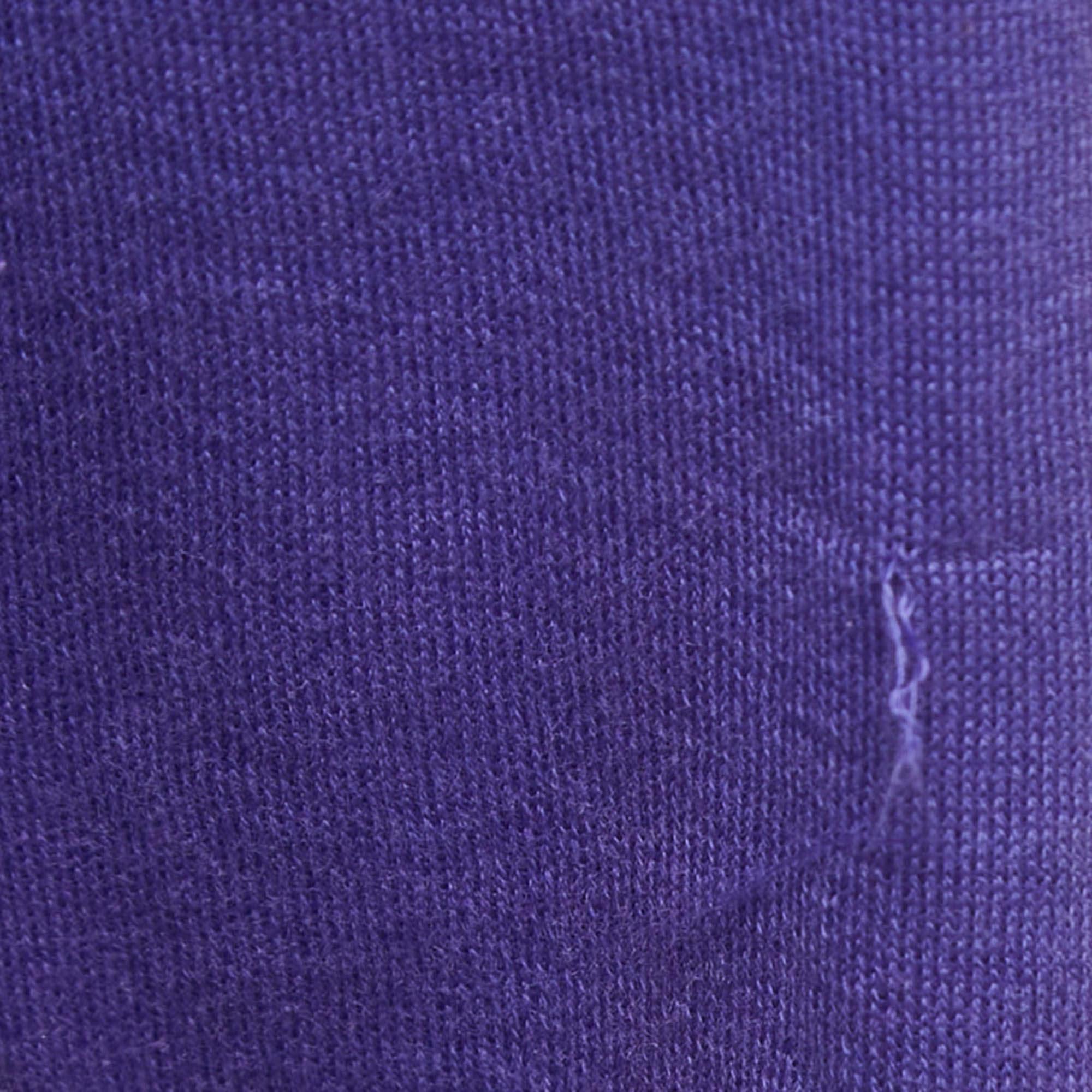 Polo Ralph Lauren in cotone viola a maniche intere M. T. I. In condizioni buone in vendita a Dubai, Al Qouz 2