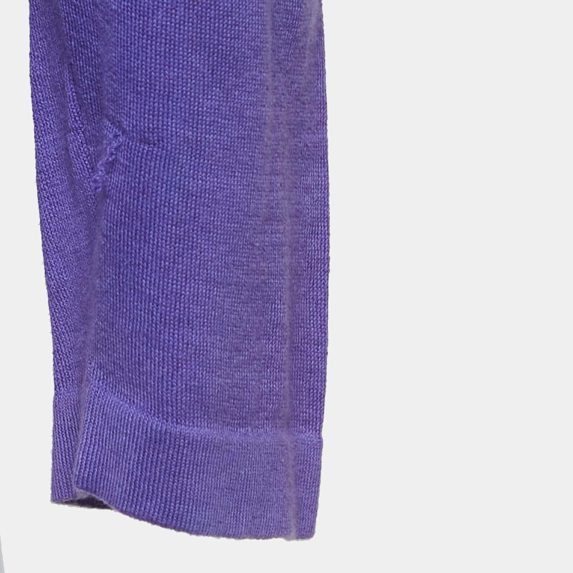 Uomo Polo Ralph Lauren in cotone viola a maniche intere M. T. I. in vendita