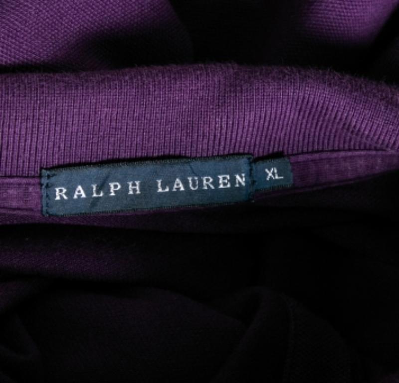 Polo Ralph Lauren de algodón morado XL en Bueno estado para la venta en Dubai, Al Qouz 2