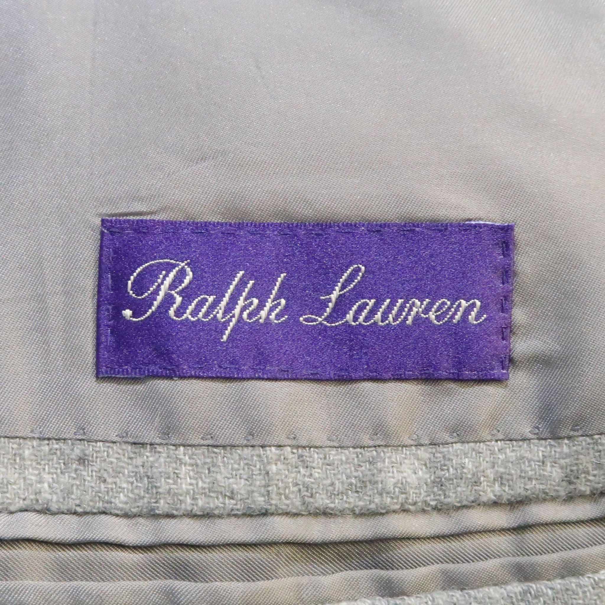 RALPH LAUREN Purple Label 40 Light Gray Heather Cashmere Sport Coat Jacket 3