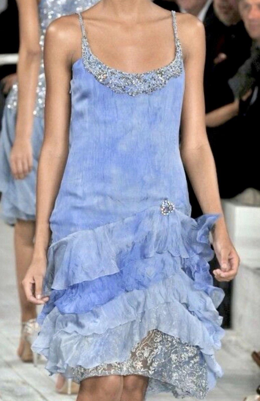 Donna Ralph Lauren Purple Label - Vestito in seta con perline, P/E 2010 in vendita