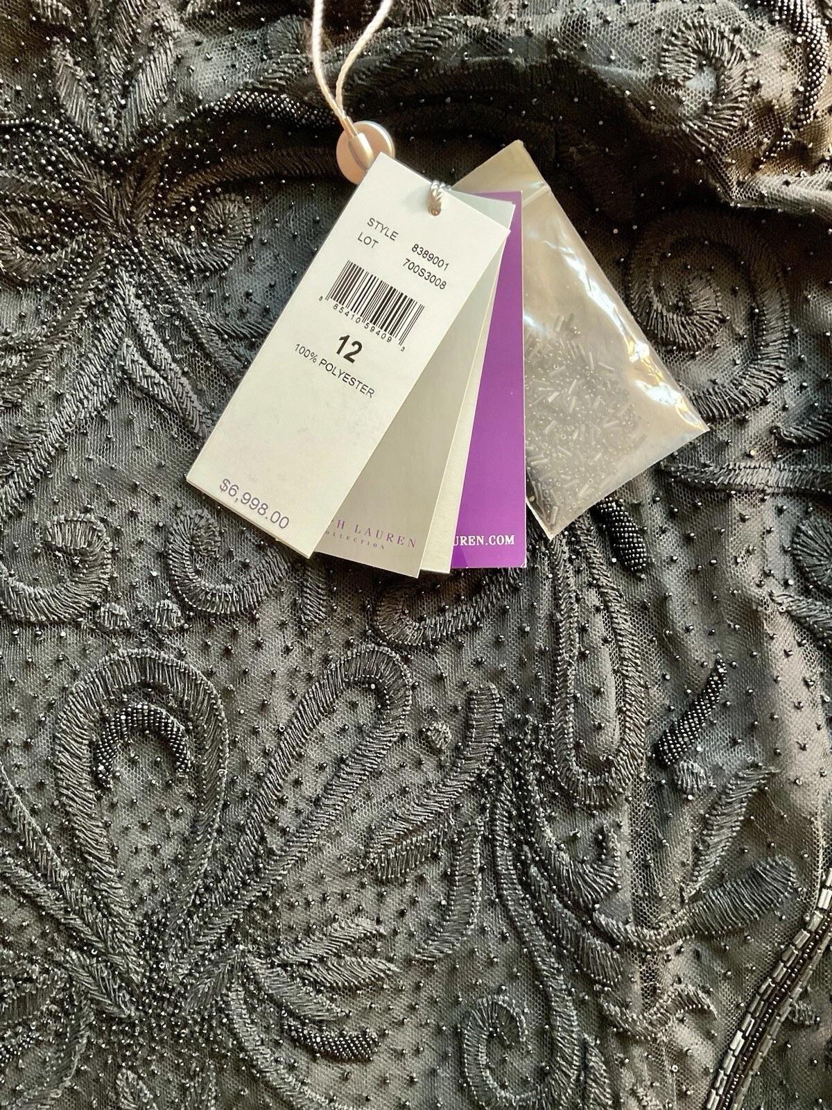 Ralph Lauren Purple Label Black Beaded Tulle Maxi Skirt, S/S 2013 For Sale 2