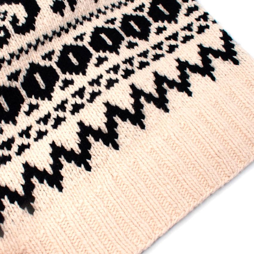 Ralph Lauren Purple Label Schwarzer & cremefarbener Fairisle-Strickpullover im Angebot 3