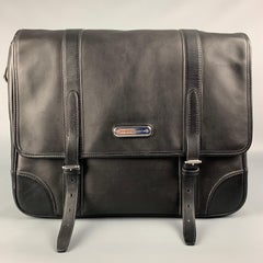 RALPH LAUREN Purple Label Black Leather Briefcase