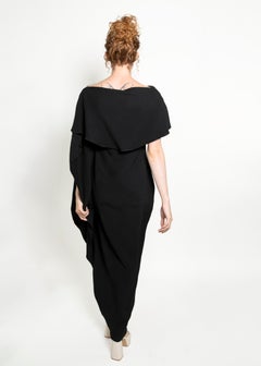 Ralph Lauren Purple Label Black One Shoulder Long Dress