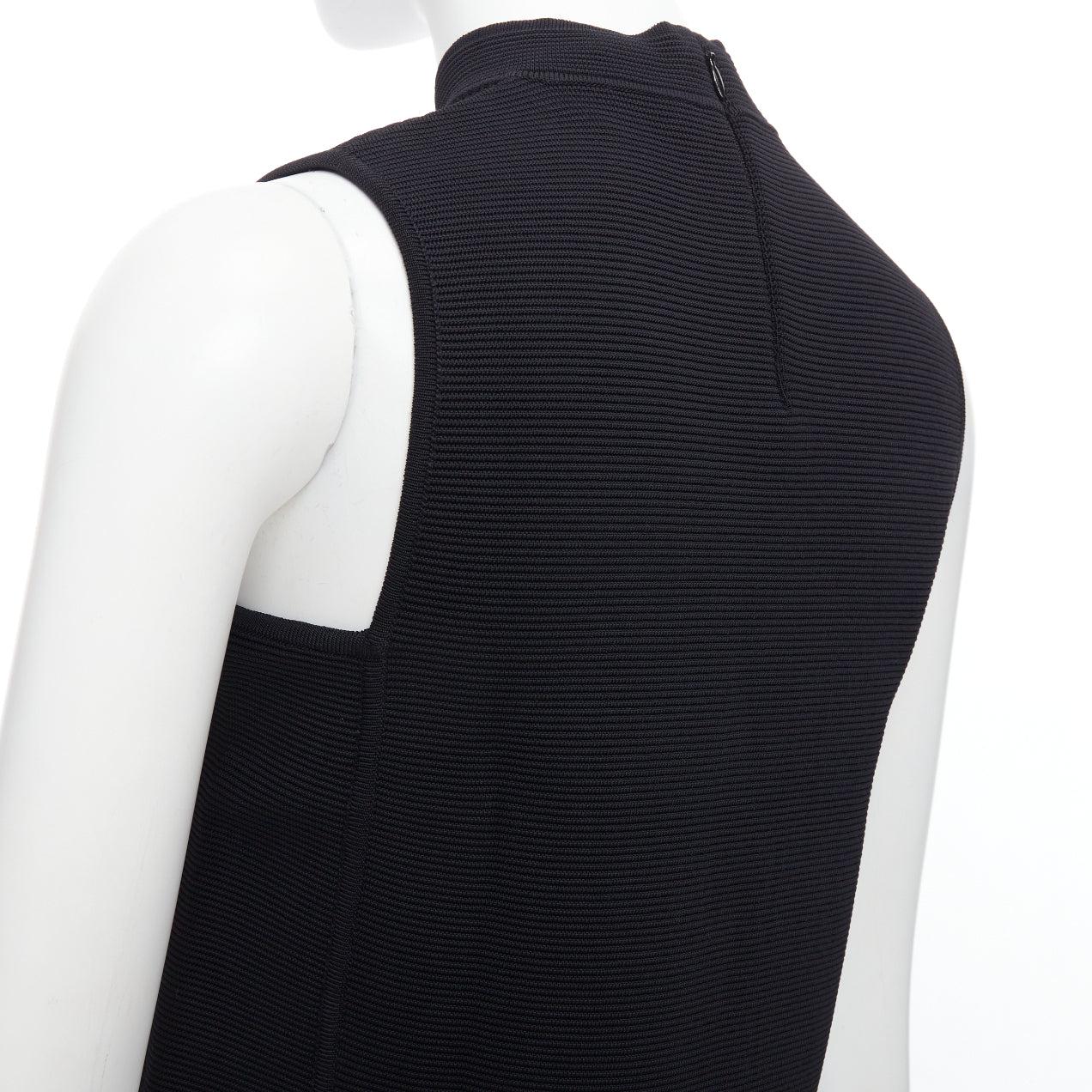 RALPH LAUREN PURPLE LABEL black square armhole hi neck crop top S For Sale 2