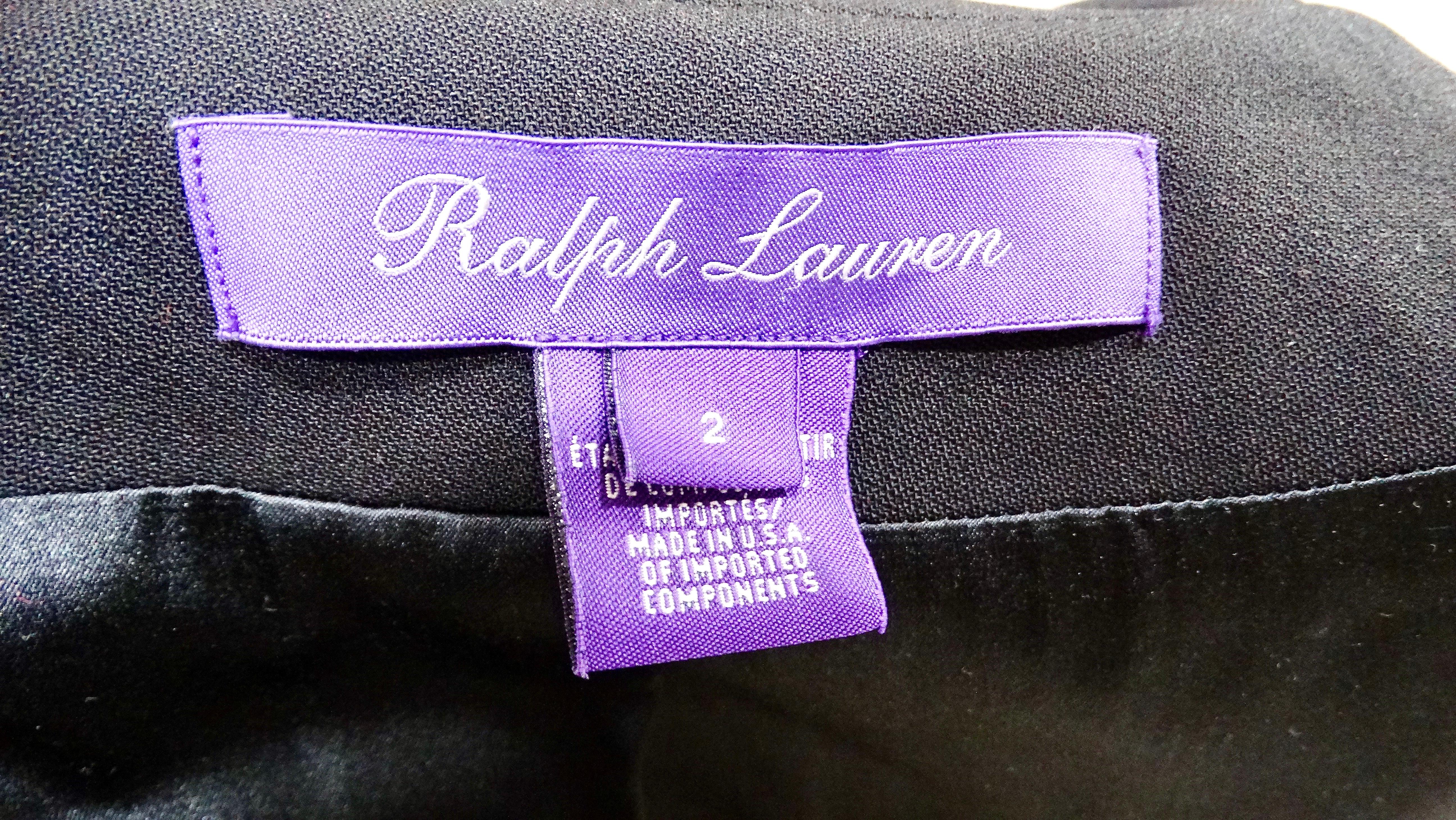 Ralph Lauren Purple Label Blazer de doble botonadura en mezcla de lana negra en venta 4