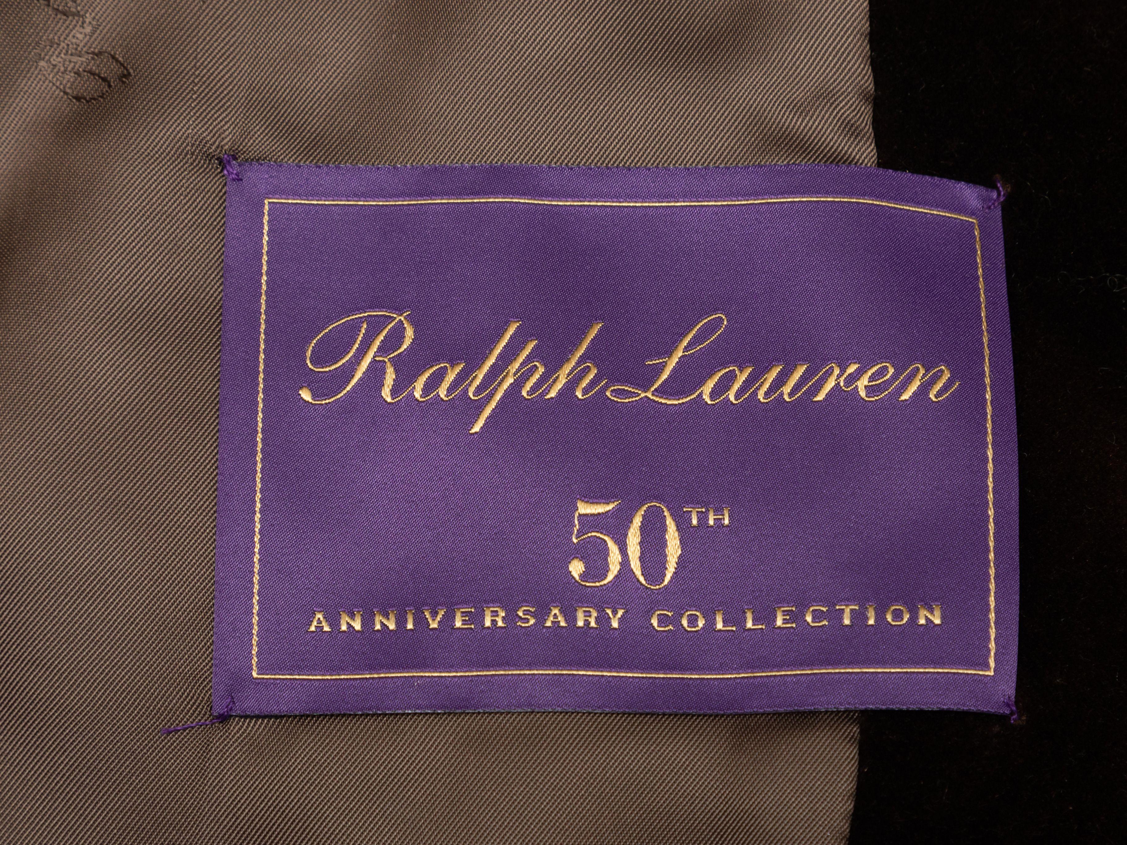 Ralph Lauren Purple Label Brown 50th Anniversary Celessee Blazer In Good Condition In New York, NY