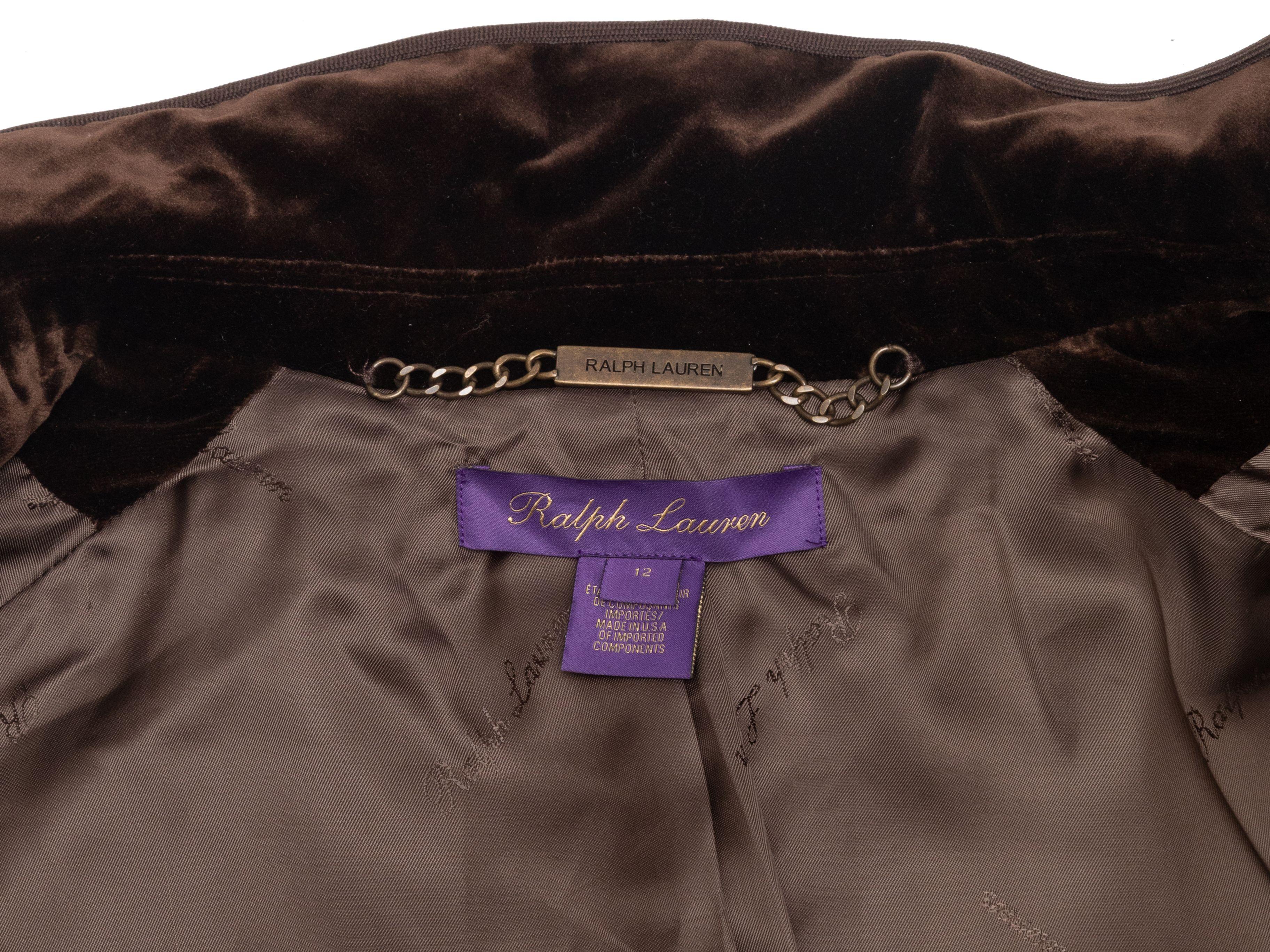 Ralph Lauren Purple Label Brown 50th Anniversary Celessee Blazer 5