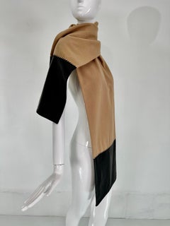 Ralph Lauren Purple Label Cashmere & Lambskin Leather Scarf