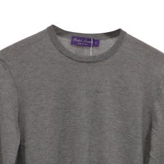 Ralph Lauren Purple Label Crewneck Sweater in Grey Cashmere