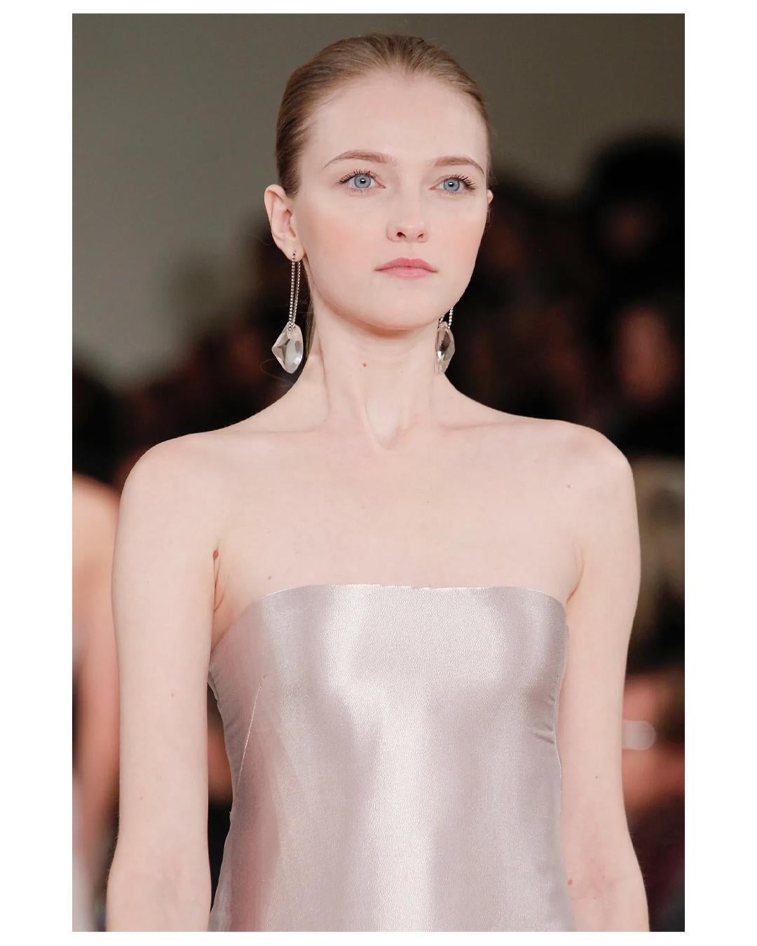Ralph Lauren purple label Fall 2014 strapless pink purple metallic gown dress 4 15