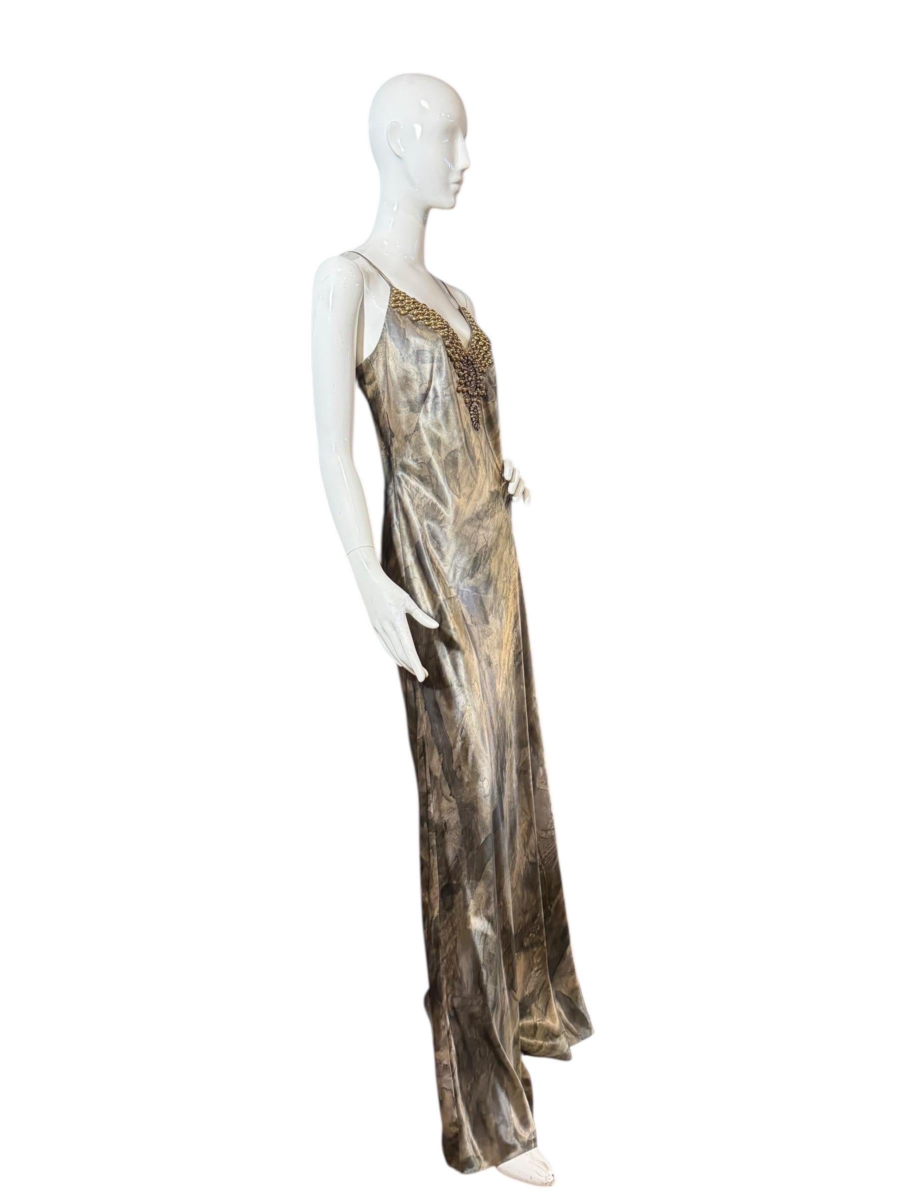 Ralph Lauren Purple Label Herbst 2017 Bronze Seidenkleid mit Jewell Ausschnitt - NWT im Angebot 1
