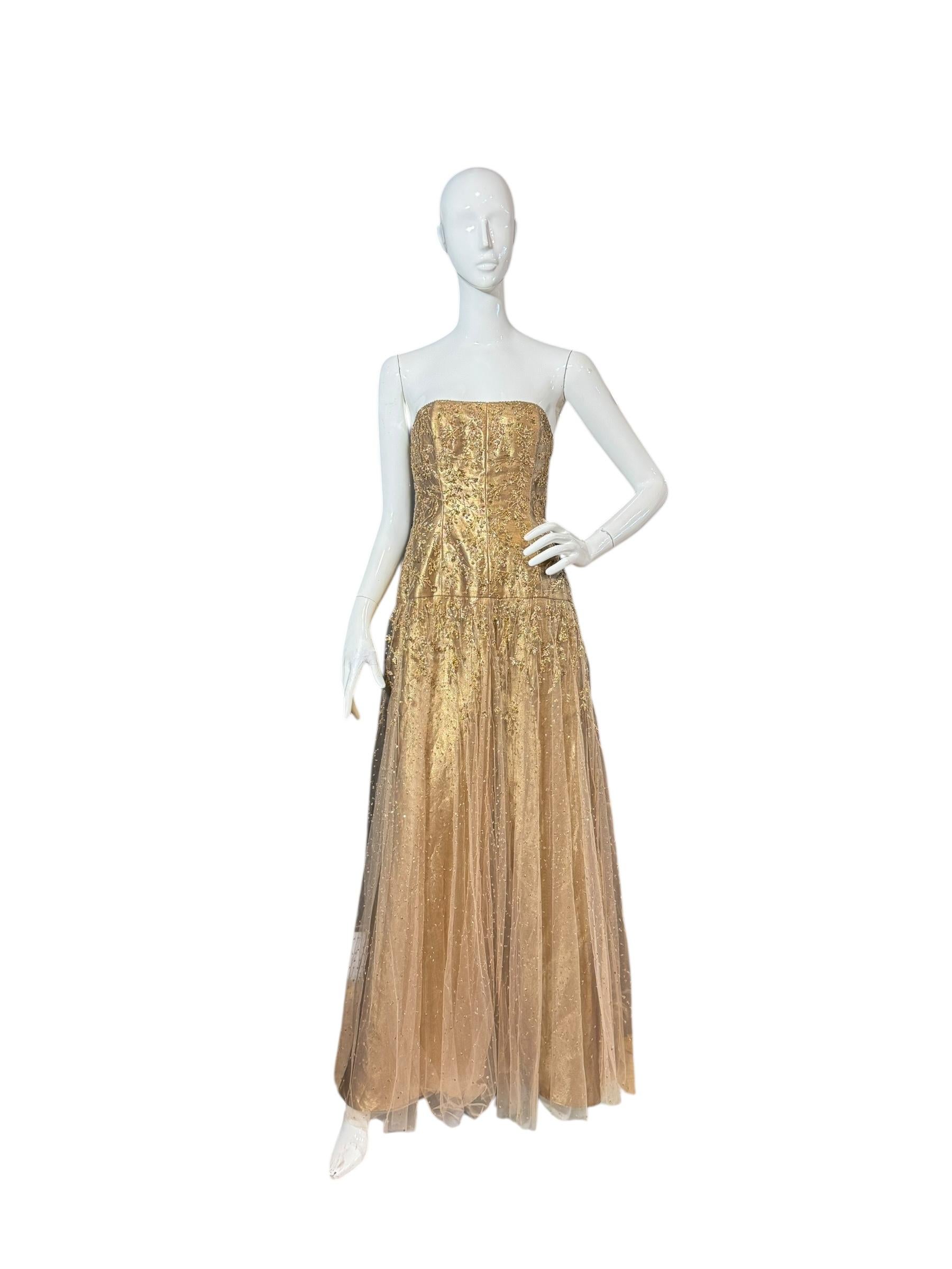 Look final de la robe bustier en tulle perlé de Ralph Lauren Purple Label, F/W 2006 en vente 10