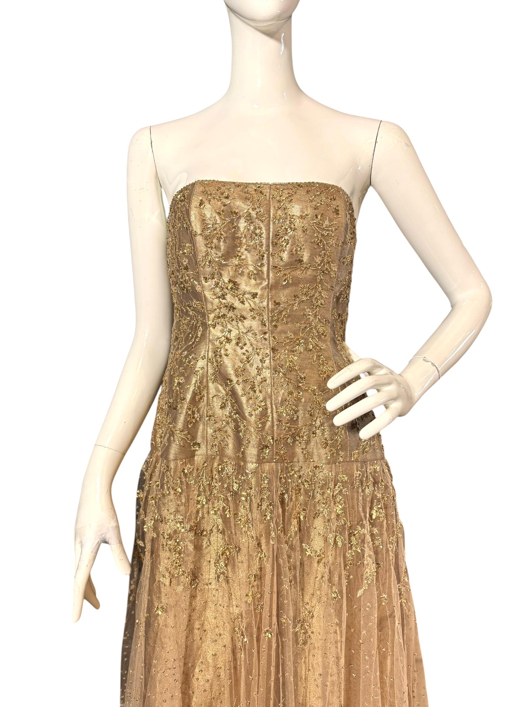Look final de la robe bustier en tulle perlé de Ralph Lauren Purple Label, F/W 2006 en vente 12