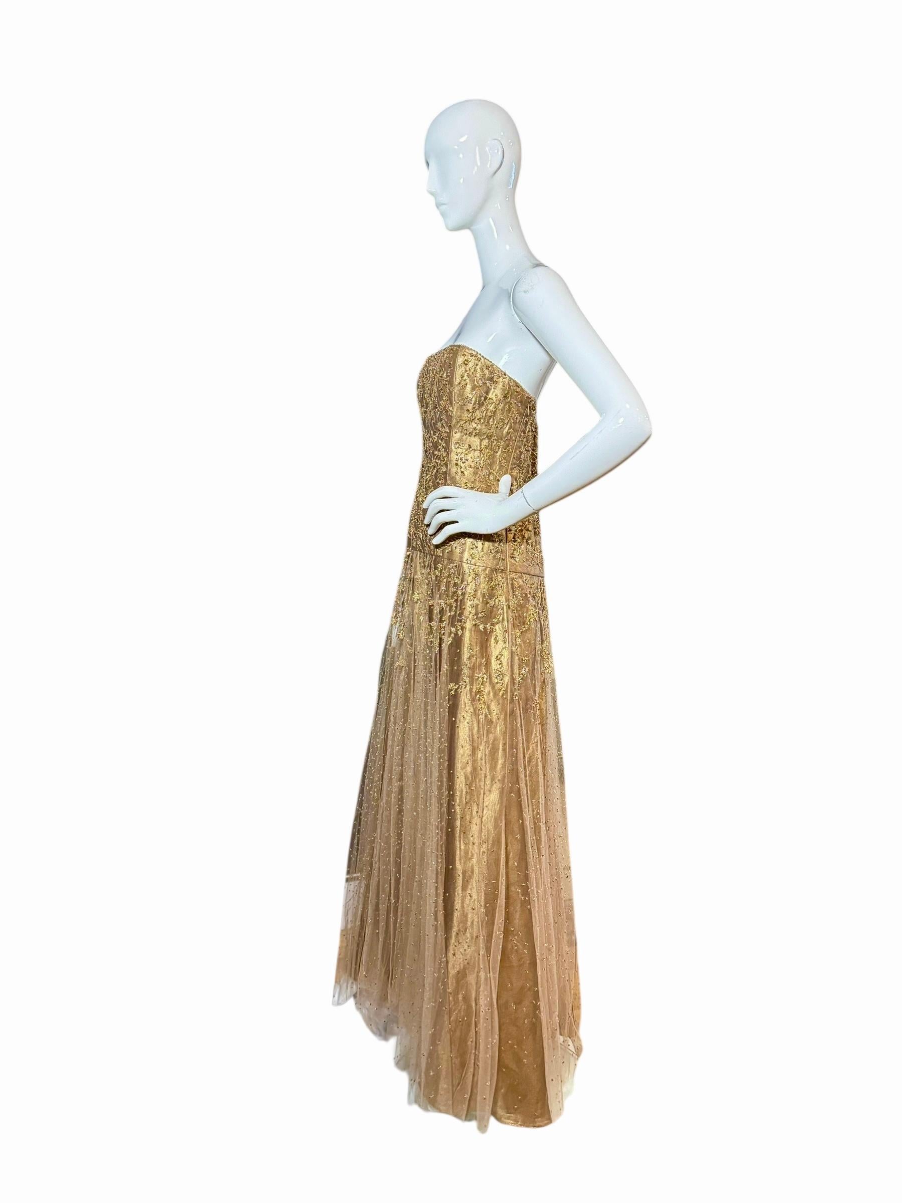 Look final de la robe bustier en tulle perlé de Ralph Lauren Purple Label, F/W 2006 en vente 13