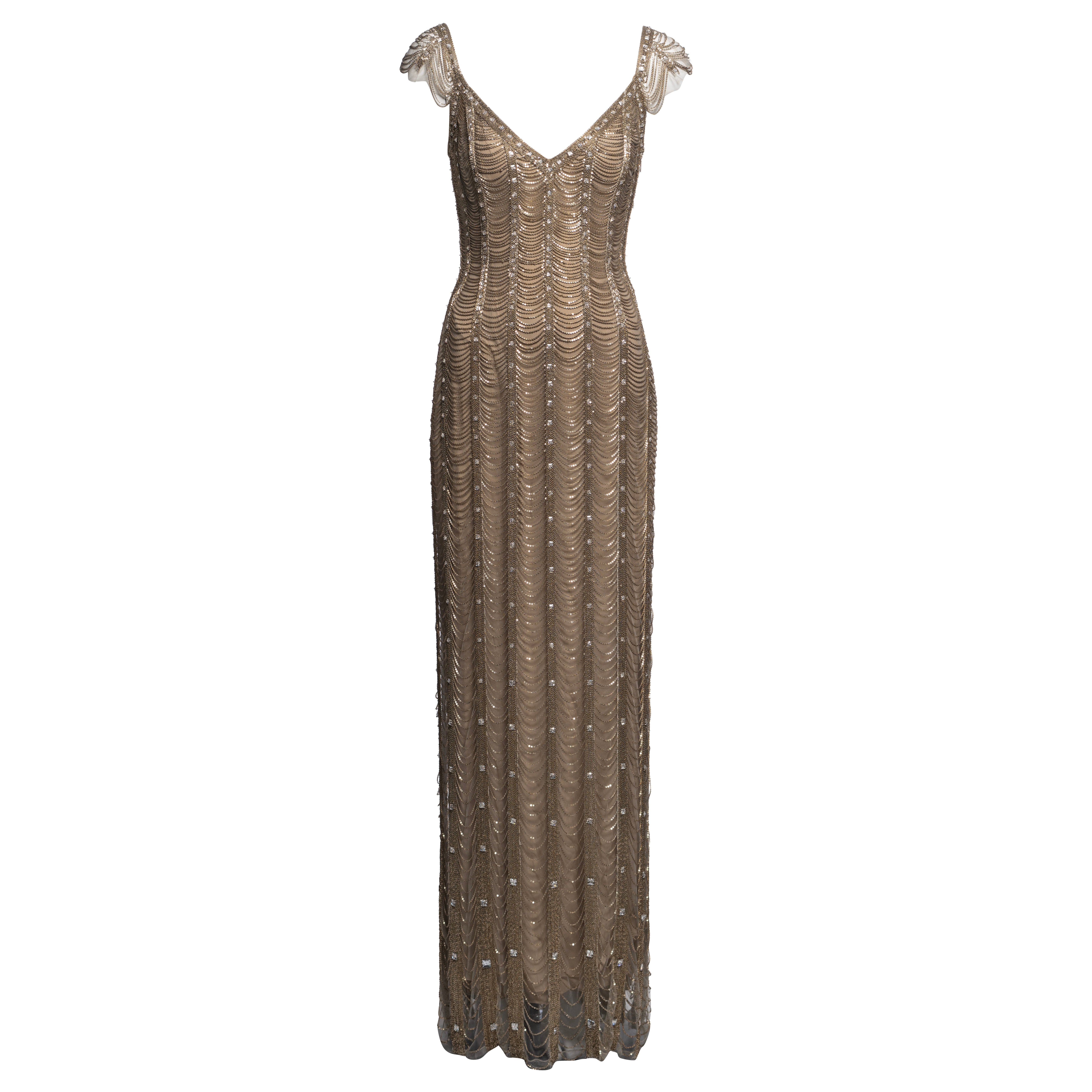 Ralph Lauren Gold Dress - 5 For Sale on 1stDibs | ralph lauren evening gowns,  ralph lauren gold gown