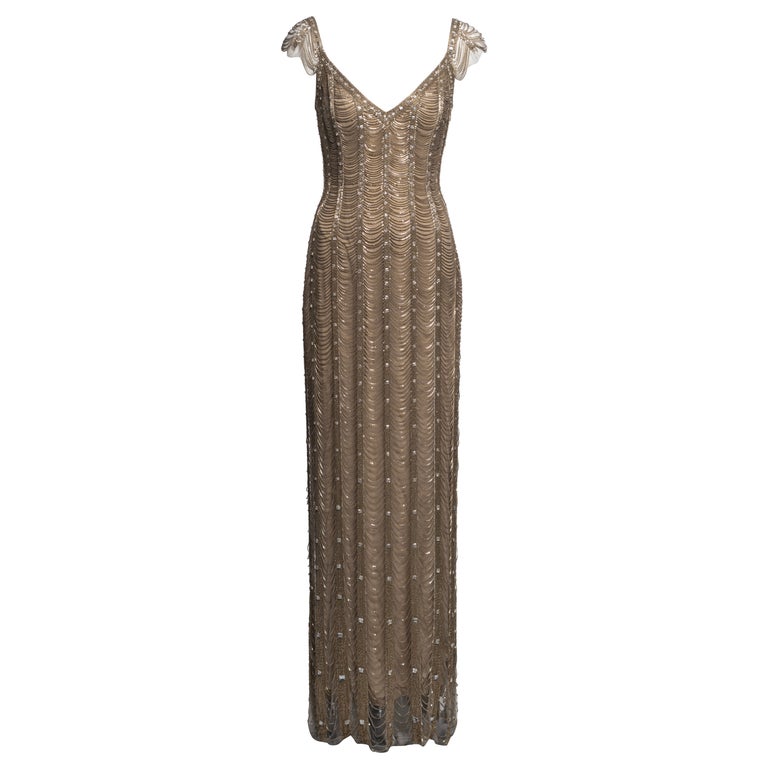 Ralph Lauren Purple Label Gold Chain Evening Dress, SS 2008 For Sale at  1stDibs