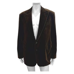 Ralph Lauren Purple Label Italian Brown Velvet Men’s Blazer – 46 Long