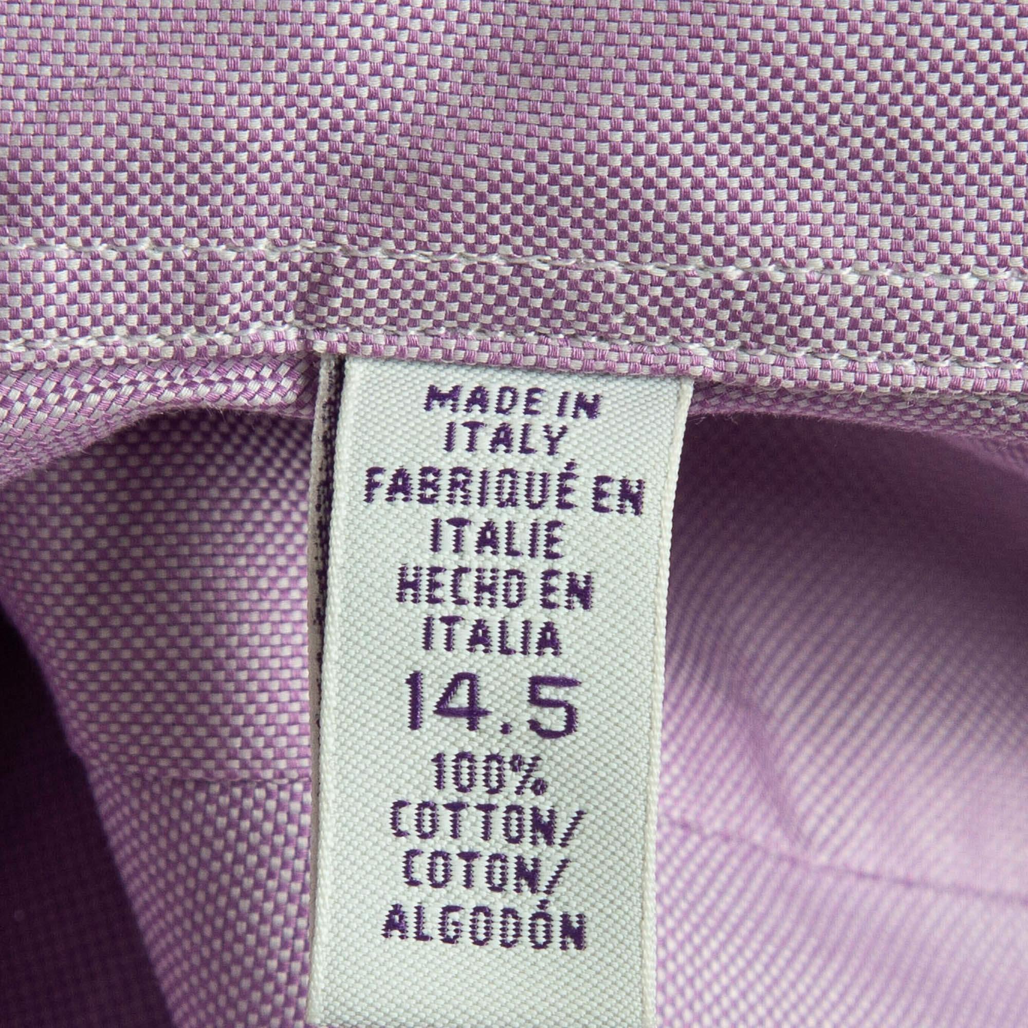 Ralph Lauren Purple Label Lavender Embroidered Oxford Cotton Shirt XS 3