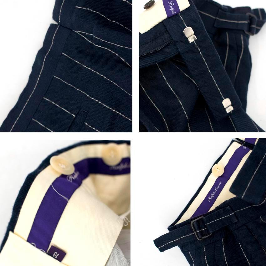 Ralph Lauren Purple Label Men's Blue Pinstripe Suit Size M For Sale 3