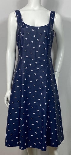 Ralph Lauren Purple Label Navy and White Leather Dress - Size 10