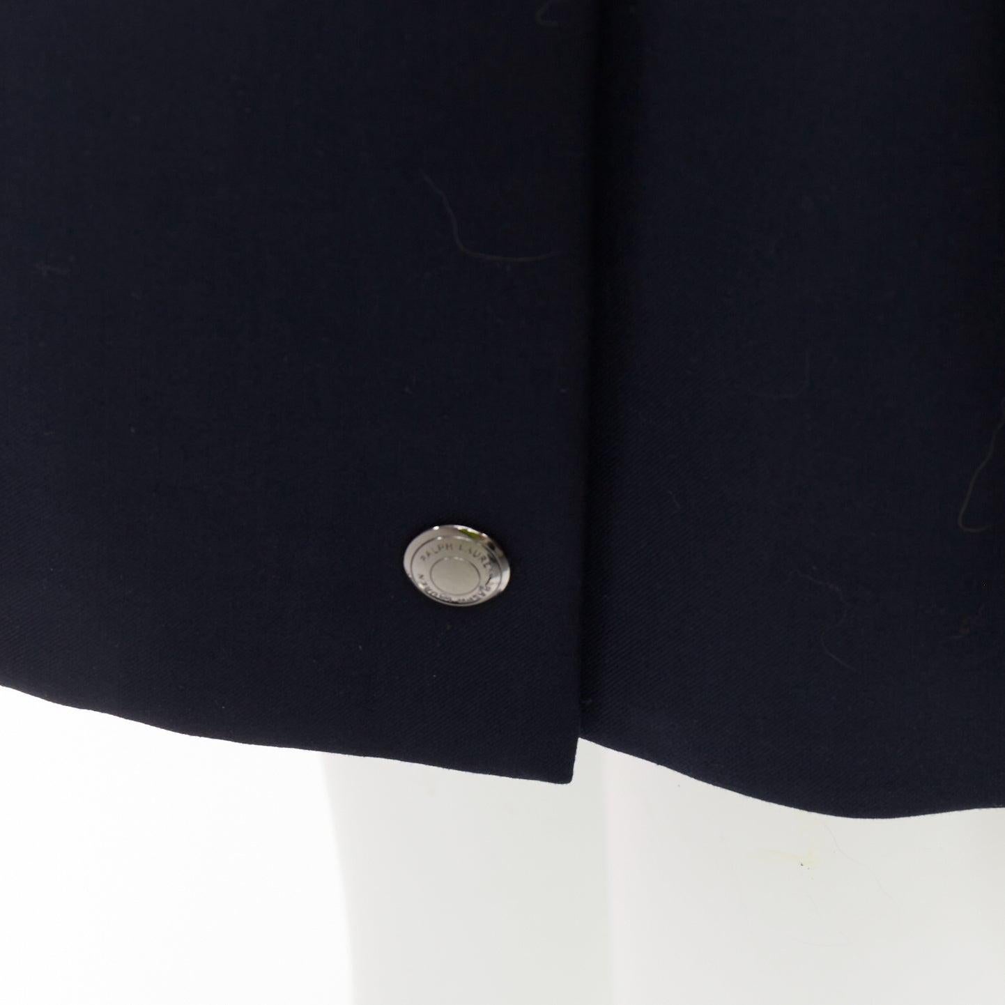 RALPH LAUREN Purple Label Abrigo de sarga azul marino con 3 bolsillos con solapa y doble abertura XL en venta 2