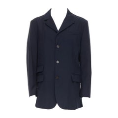Ralph Lauren Purple Label manteau en sergé marine à 3 poches à rabat et double évent XL