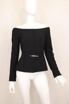 Ralph Lauren Purple Label Off Shoulder Belted Jacket NWT