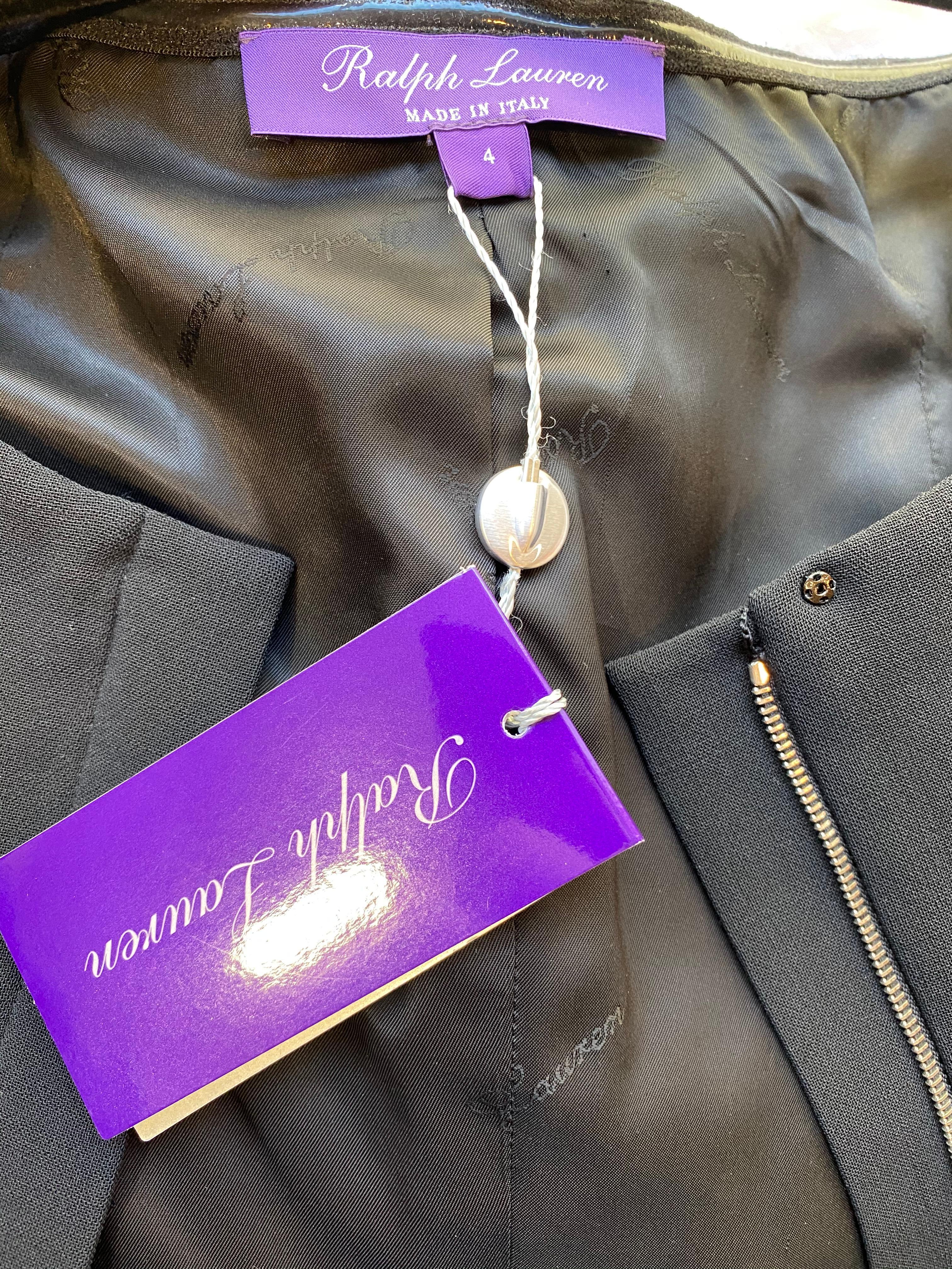 Ralph Lauren Purple Label Off Shoulder Belted Jacke NWT 3