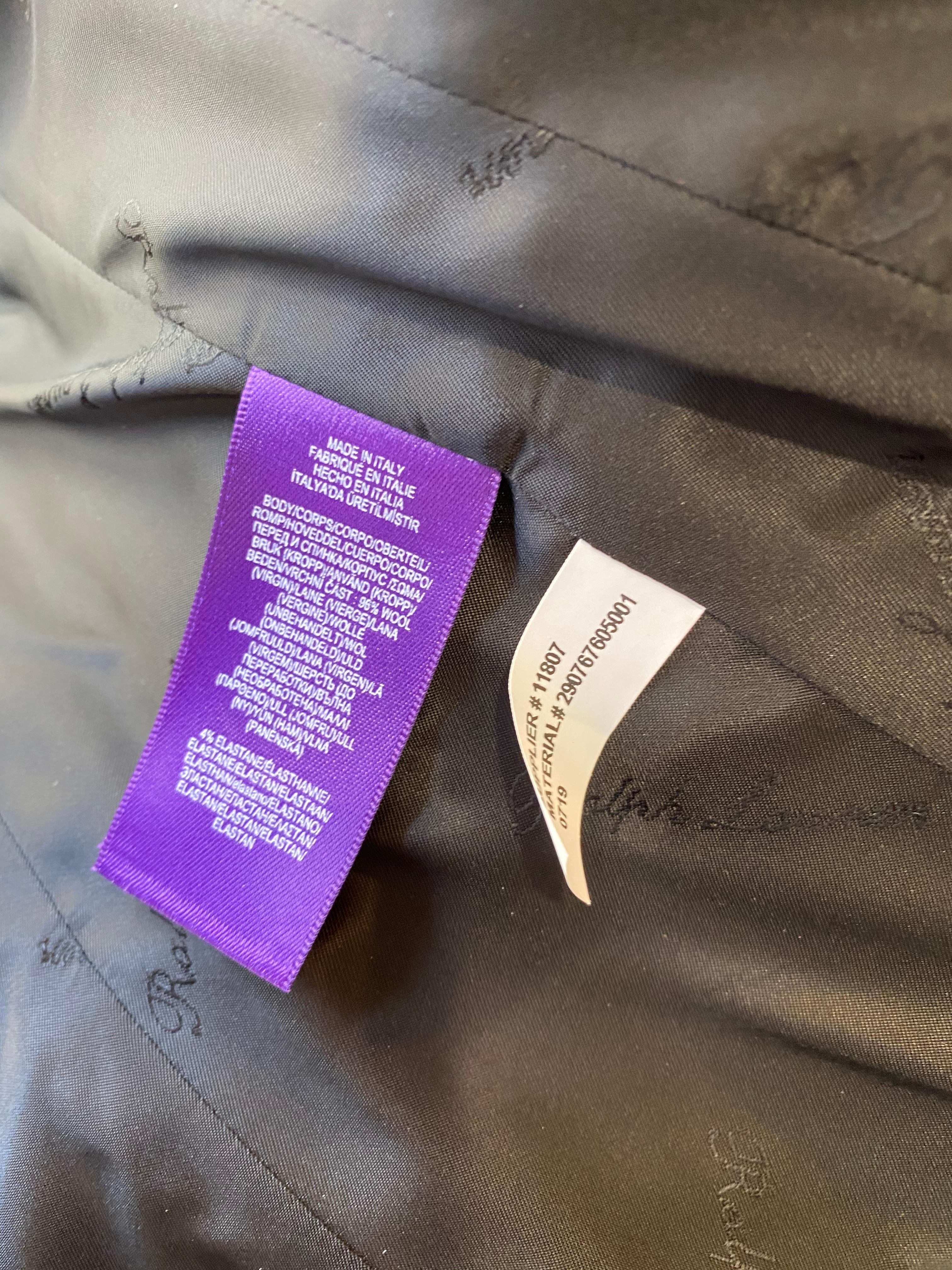 Ralph Lauren Purple Label Off Shoulder Belted Jacke NWT 4