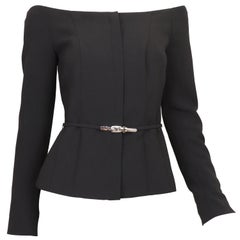Ralph Lauren Purple Label Off Shoulder Belted Jacke NWT
