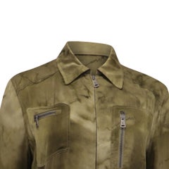 Ralph Lauren Purple Label Printed Shirt Dress with Belt in Green Silk