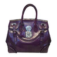 Ralph Lauren Navy Blue Leather Shopper Tote For Sale at 1stdibs