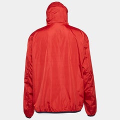 Ralph Lauren Purple Label Red Synthetic Windbreaker Zip-Up Hoodie XL
