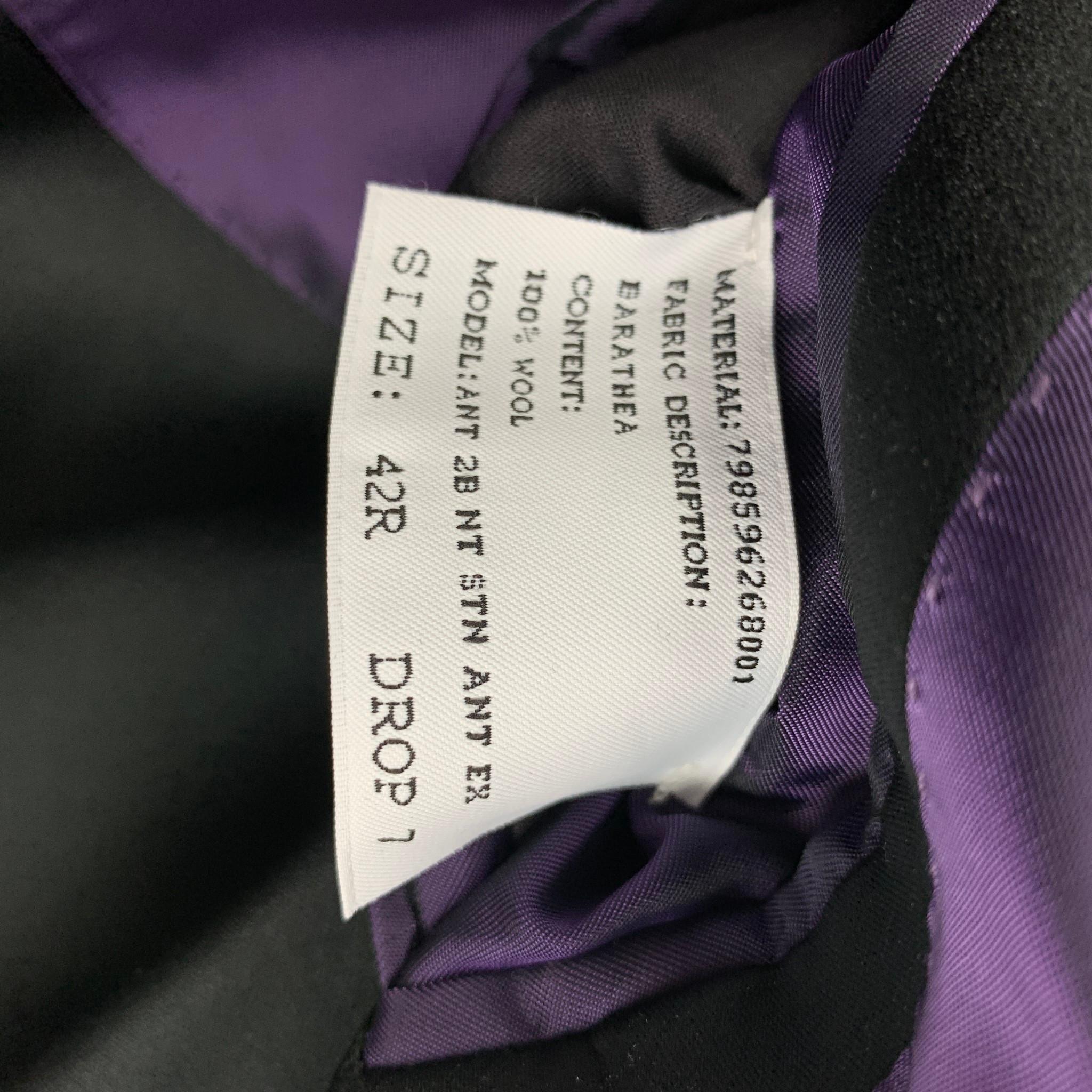 Men's RALPH LAUREN Purple Label Regular Size 42 Black Wool Tuxedo Sport Coat