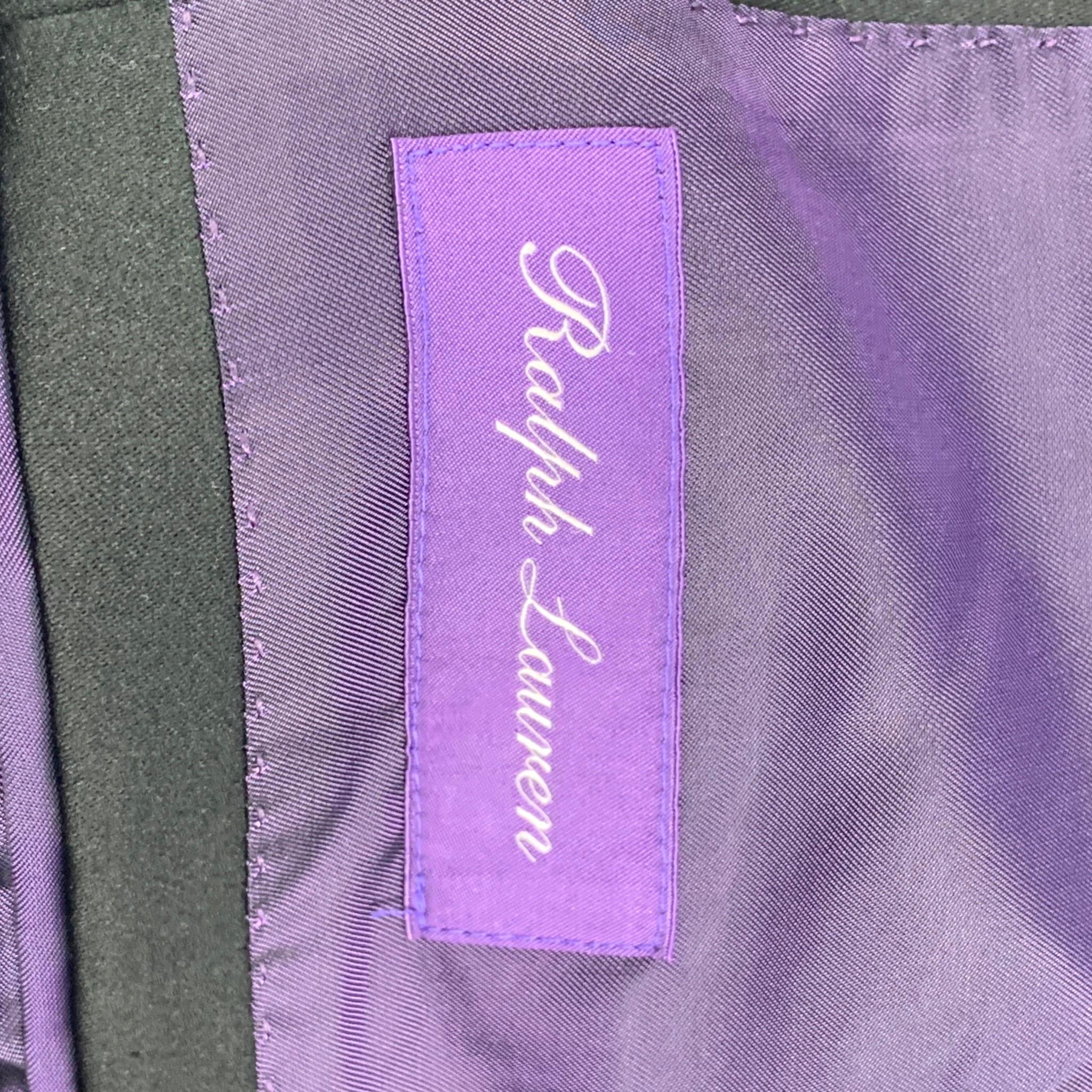 RALPH LAUREN Purple Label Regular Size 42 Black Wool Tuxedo Sport Coat 2