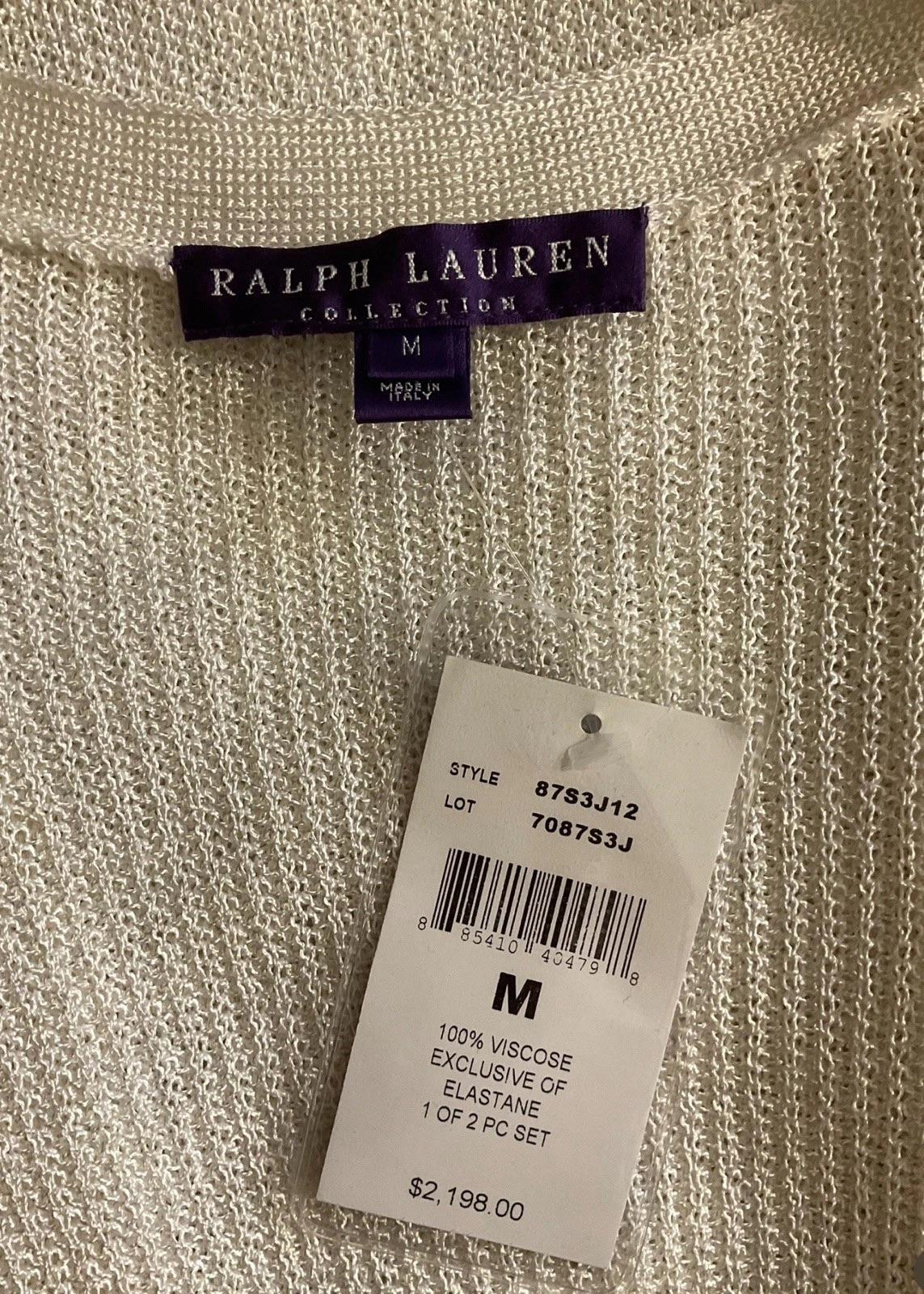 Ralph Lauren Purple Label Runway 2012 Feather-Trimmed Ivory Cardigan Ensemble For Sale 4