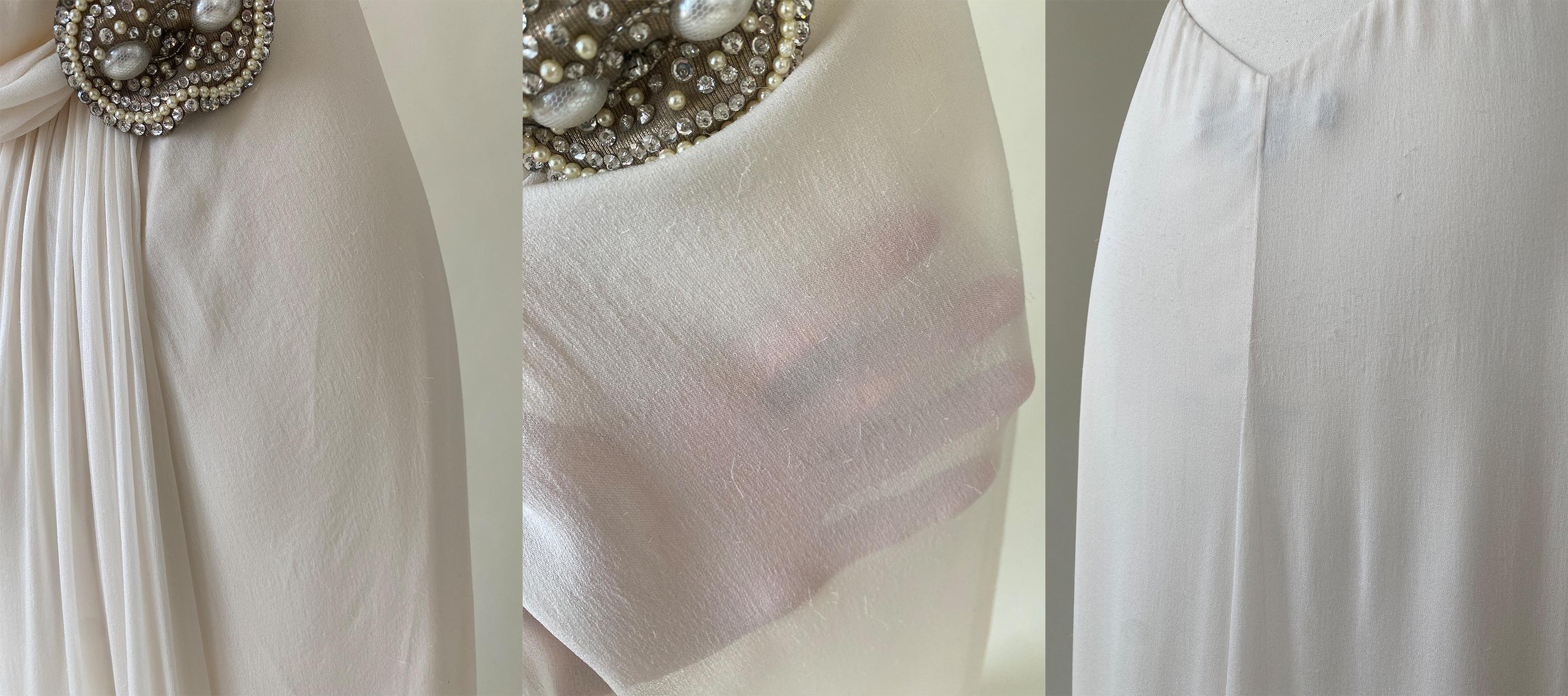 Ralph Lauren Purple Label S/S 07 blanc ivoire robe de mariée en soie plongeante en vente 13
