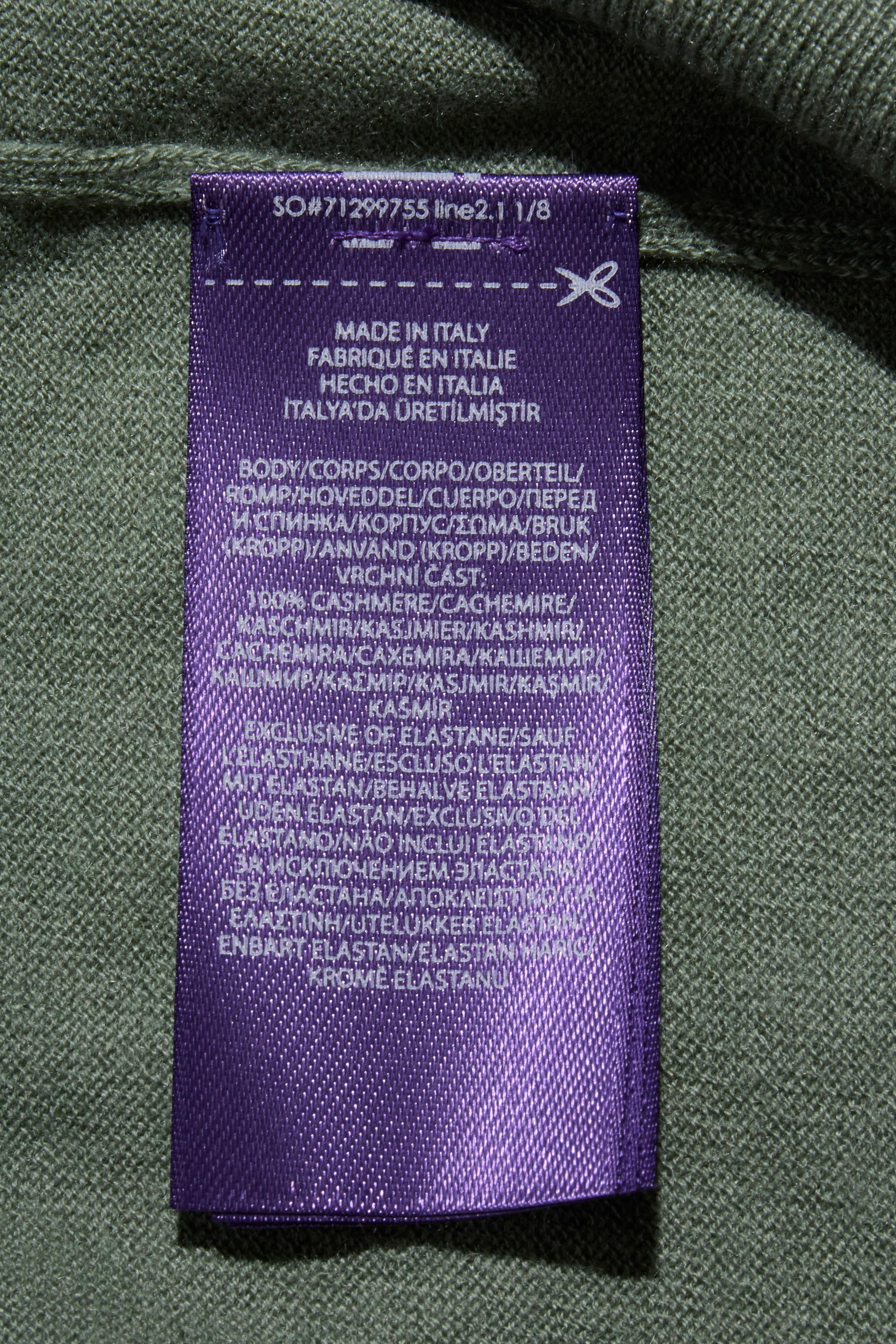 Ralph Lauren Purple Label Sage Green Italian Cashmere Crewneck Sweater (Size L) en vente 2