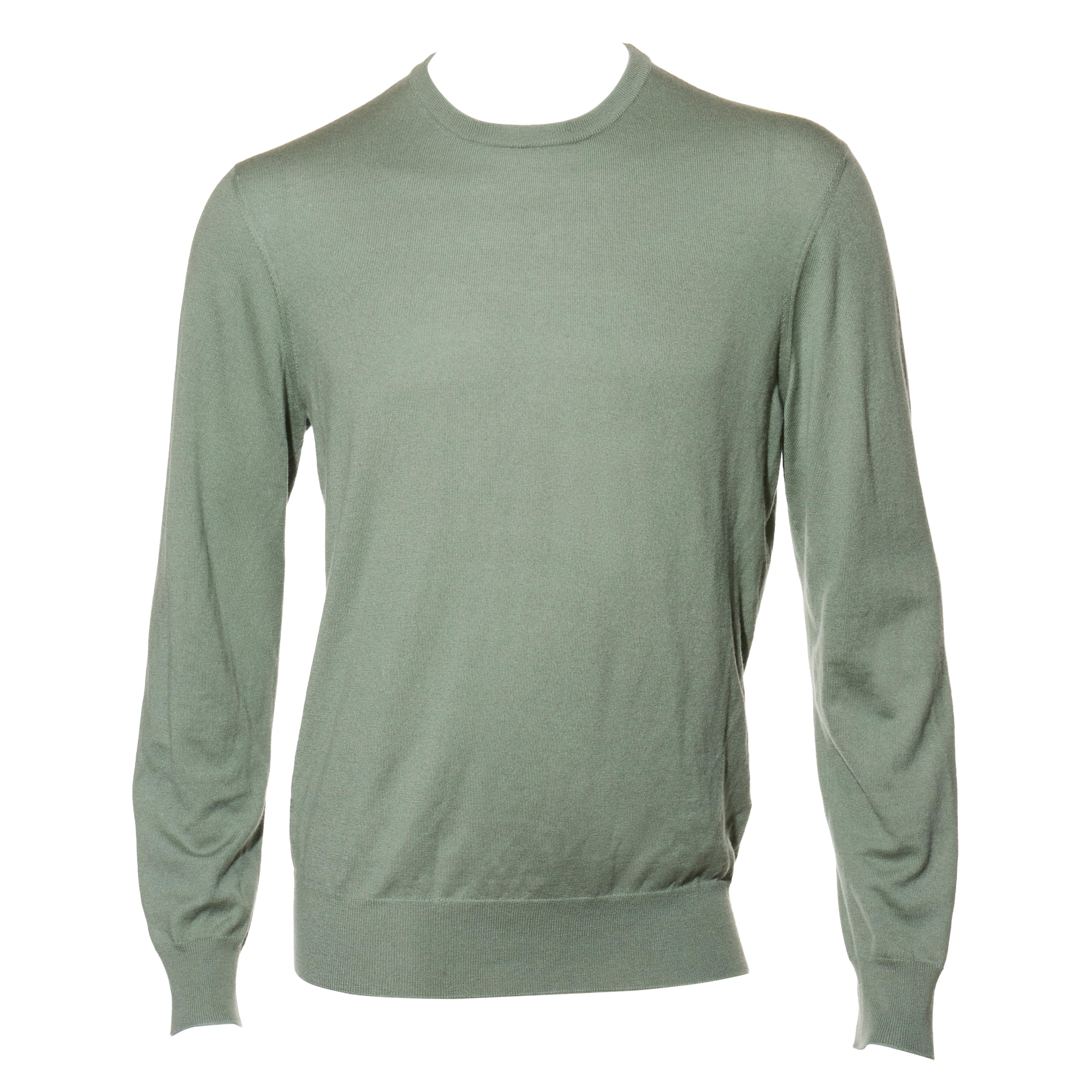 Ralph Lauren Purple Label Sage Green Italian Cashmere Crewneck Sweater (Size L) en vente