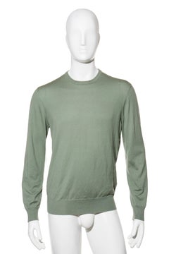 Ralph Lauren Purple Label Sage Green Italian Cashmere Crewneck Sweater (Size L)