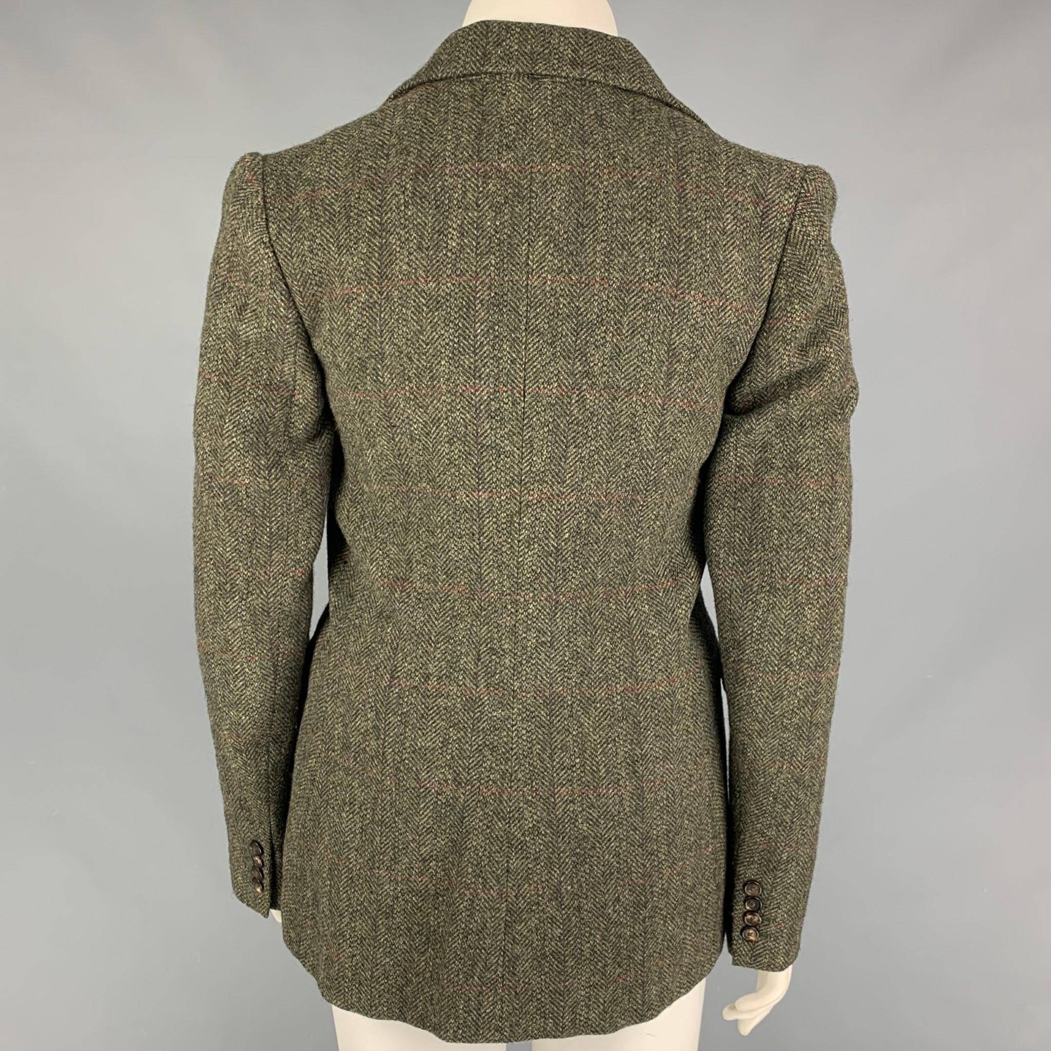 lauren ralph lauren double breasted herringbone wool jacket