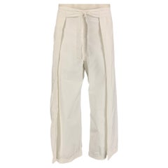 RALPH LAUREN - Pantalon de pêcheur en coton blanc cassé, étiquette violette, taille 34