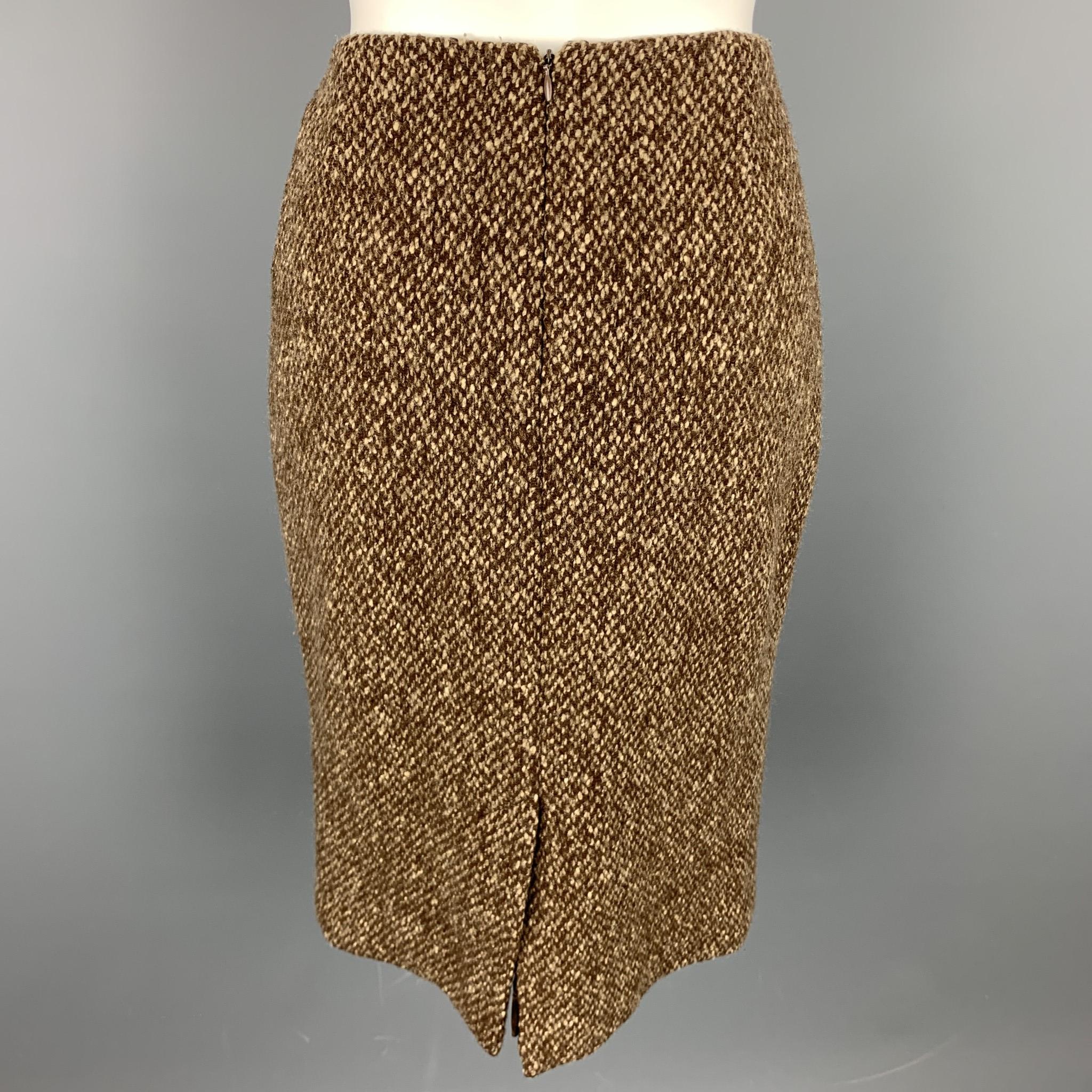 brown tweed skirt