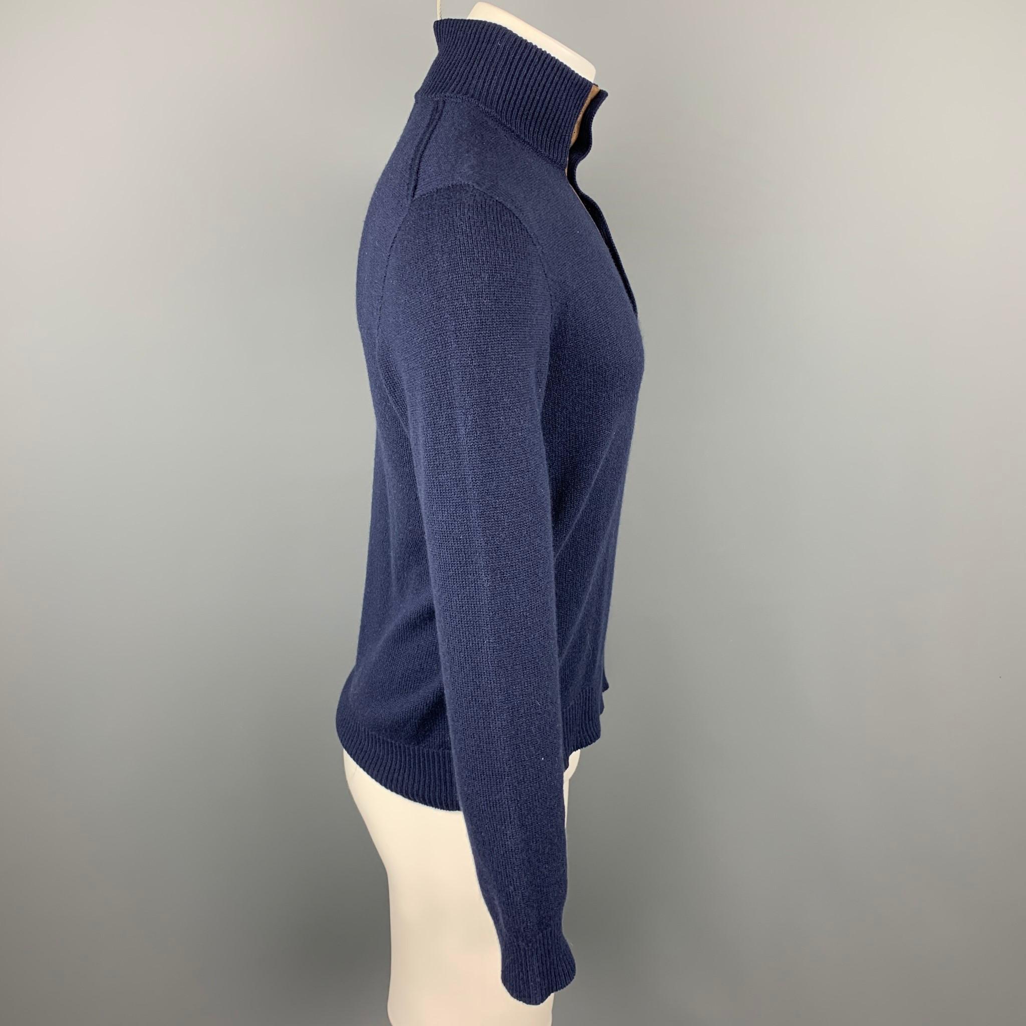 navy mock turtleneck